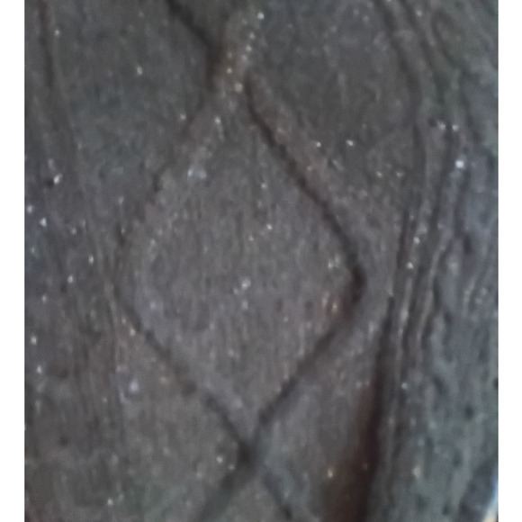 NEW Sofia Vergara Black Sparkly Turtleneck Cold Shoulder Sweater - Size S - Picture 3 of 5